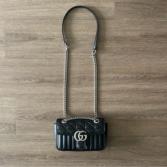 SOLD Gucci GG Marmont Mini chain shoulder bag. - Picture 10 of 15